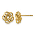 14k 10mm Polished Love Knot Post Earrings