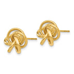 14k 12mm Polished Love Knot Post Earrings