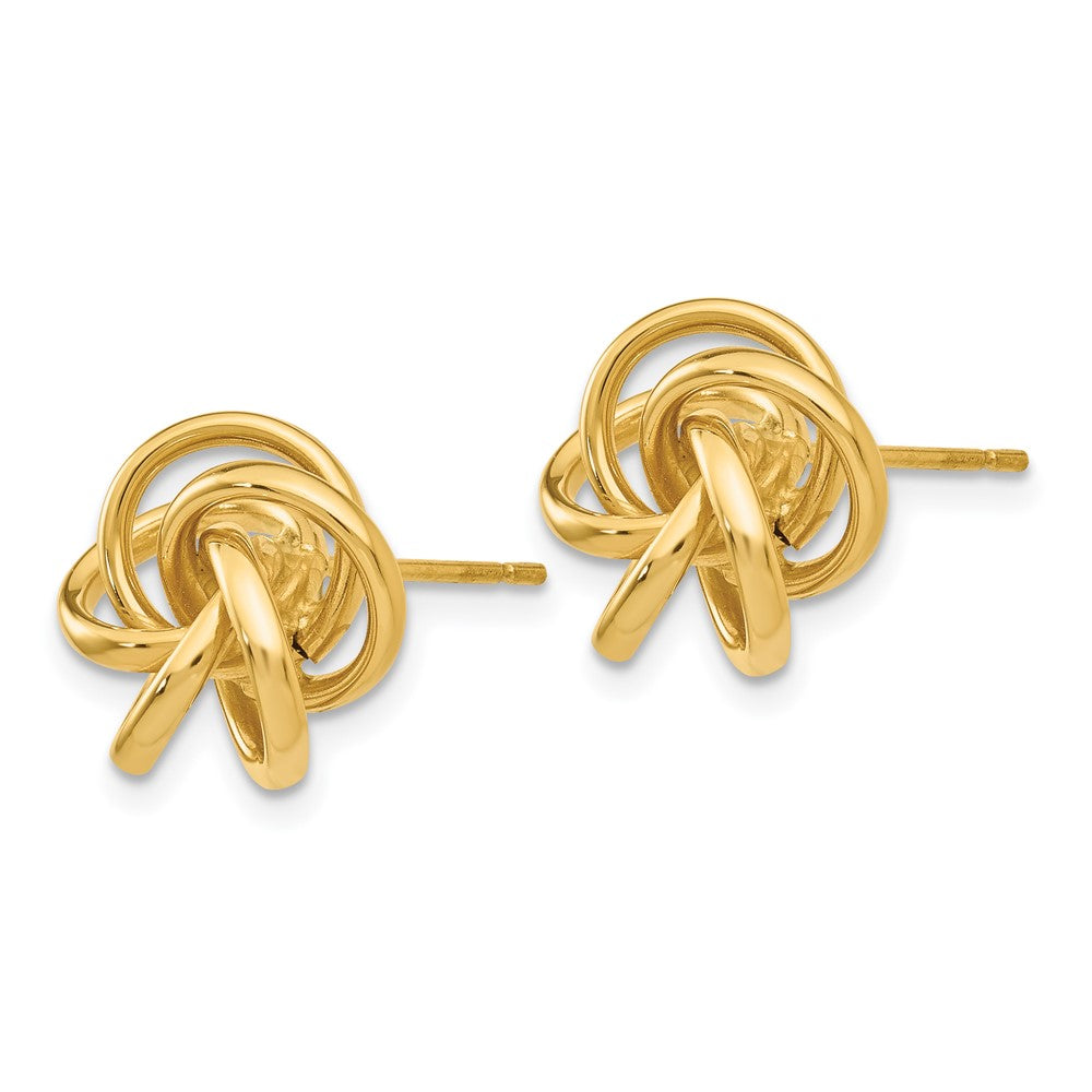 14k 12mm Polished Love Knot Post Earrings