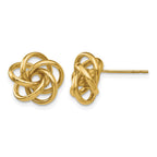 14k 12mm Polished Love Knot Post Earrings