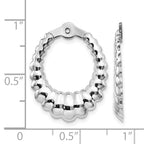 14k White Gold Scalloped Hoop Earring Jackets