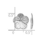 14k White Gold Polished Fancy Floral Earring Jackets