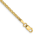 14K 1.8mm Lightweight Flat Bismark with Lobster Clasp Bracelet