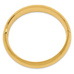 14k 11/16 Oversize High Polished 17.00mm Hinged Oval Bangle Bracelet