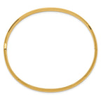 14k 3/16 High Polished 5.00mm Hinged Oval Bangle Bracelet
