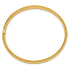 14k 5/16 High Polished 8.00mm Hinged Oval Bangle Bracelet