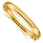 14k 5/16 High Polished 8.00mm Hinged Oval Bangle Bracelet
