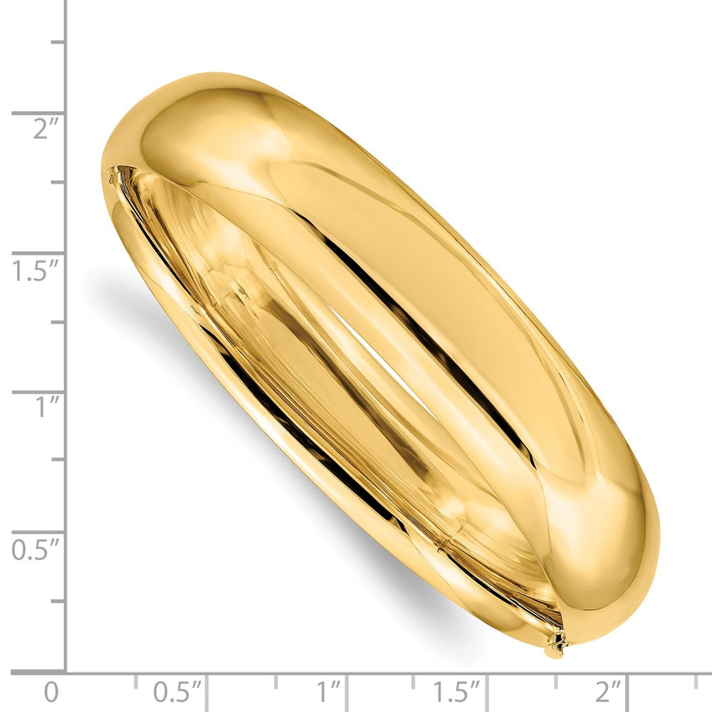 14k 9/16 Oversize High Polished 14.5mm Hinged Oval Bangle Bracelet