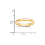 14k Yellow Gold 3mm Half-Round Wedding Band
