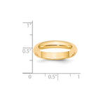 14k Yellow Gold 4mm Half-Round Wedding Band