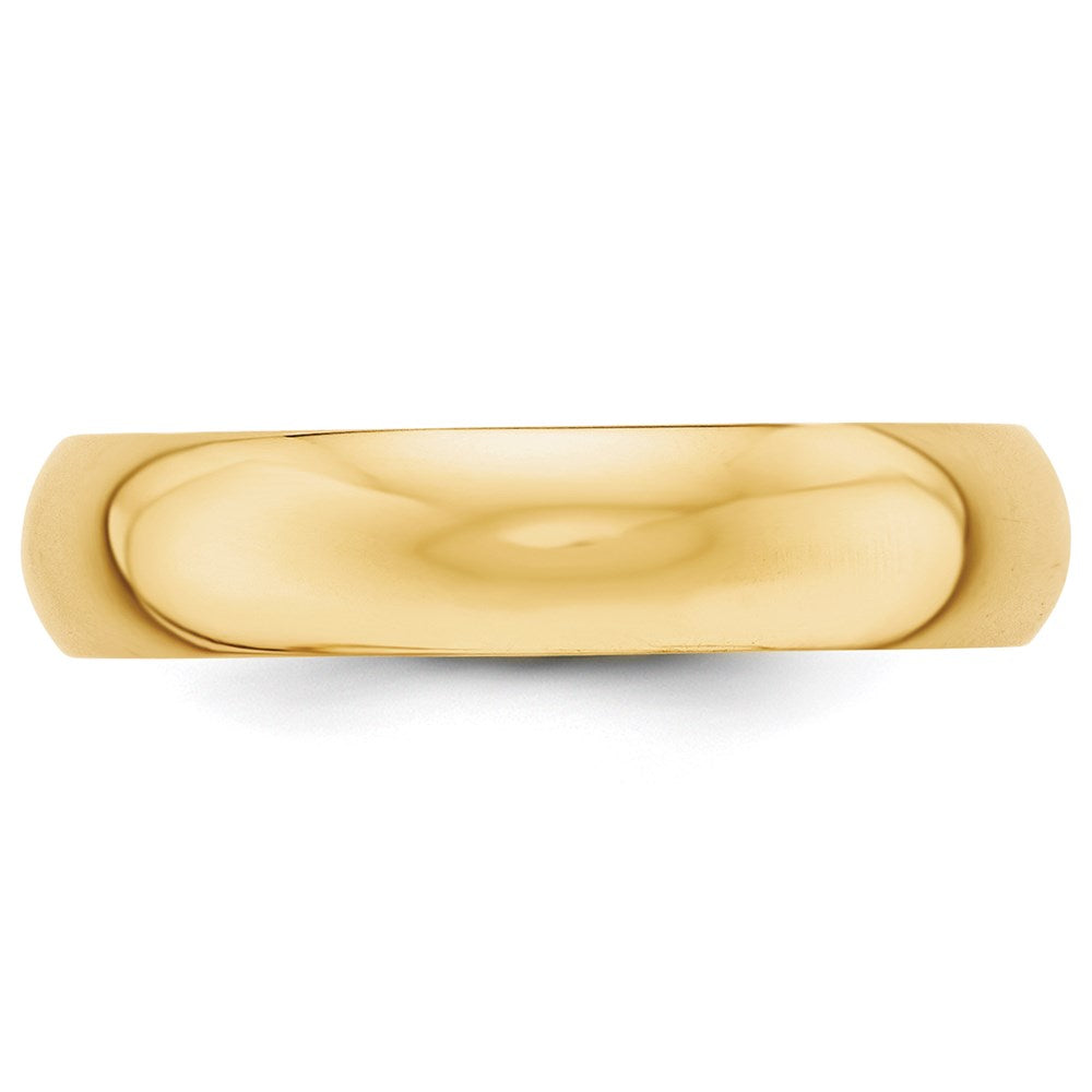 14k Yellow Gold 5mm Half-Round Wedding Band