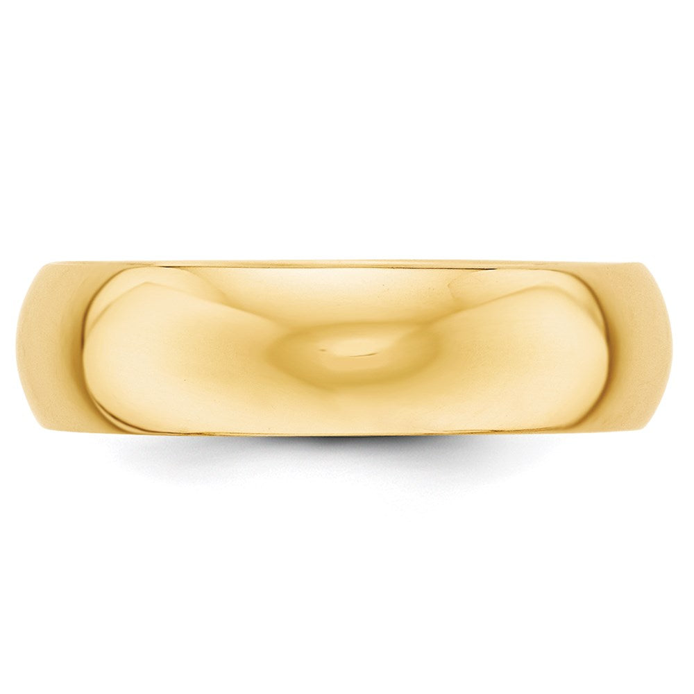 14k Yellow Gold 6mm Half-Round Wedding Band