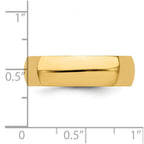Sterling Silver Gold-plated 6mm Half-Round Band