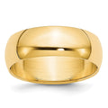 Sterling Silver Gold-plated 6mm Half-Round Band