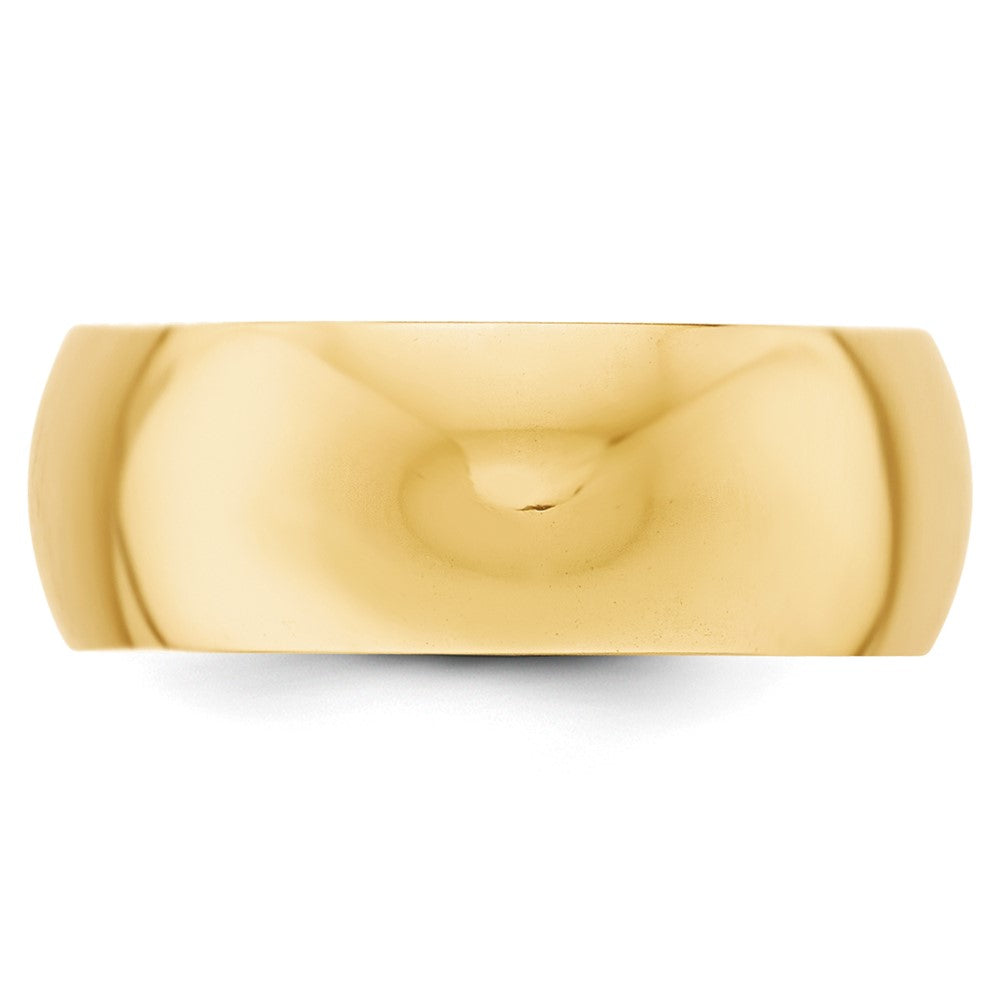 14k Yellow Gold 8mm Half-Round Wedding Band