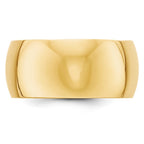 14k Yellow Gold 10mm Half-Round Wedding Band
