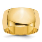 14k Yellow Gold 10mm Half-Round Wedding Band