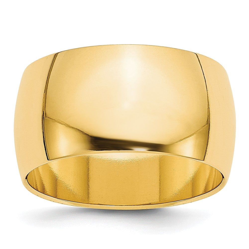 14k Yellow Gold 10mm Half-Round Wedding Band