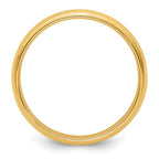14k Yellow Gold 5mm Half Round with Edge Wedding Band