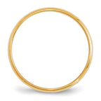 14k Yellow Gold 2mm Lightweight Half Round Wedding Band