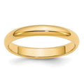 14k Yellow Gold 3mm Lightweight Half Round Wedding Band