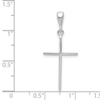 14k White Gold Cross Pendant