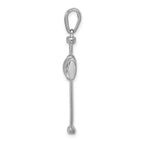 14k White Gold Center -X- Latin Cross Pendant