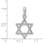 14k White Gold Star Of David Pendant