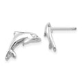 14k White Gold Dolphin Post Earrings