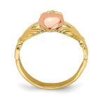 14k Two-tone Claddagh Baby / Childs Ring
