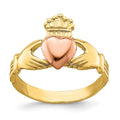 14k Two-tone Claddagh Baby / Childs Ring