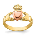 14k Two-tone Claddagh Baby / Childs Ring