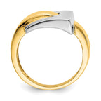 14k Two-tone Polished Buckle Ring