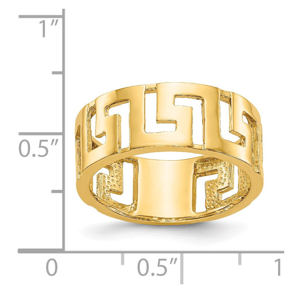 14k Greek Key Band