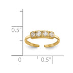14k CZ Toe Ring