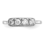 14k White Gold CZ Toe Ring