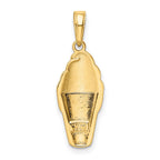 14k White Enameled Vanilla Ice Cream Cone Pendant