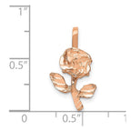14k Rose-Gold Rose Charm