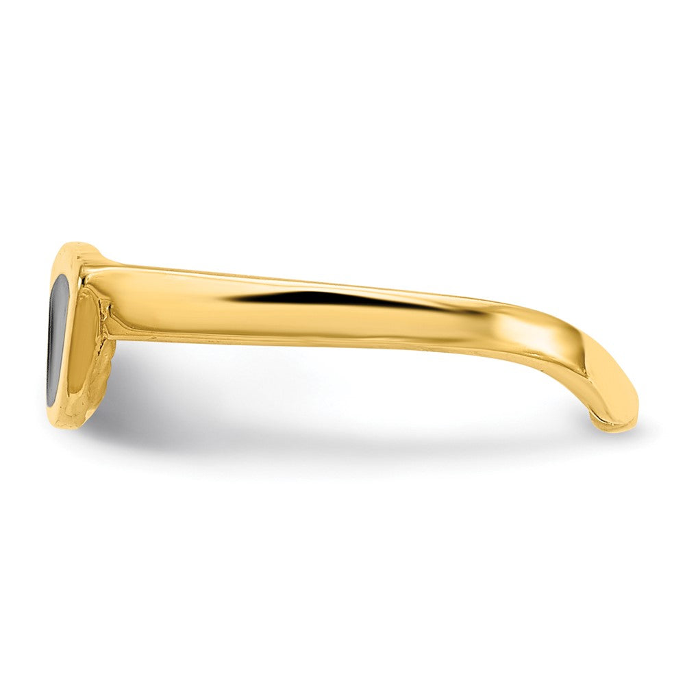 14k Black Enameled Sunglasses Toe Ring