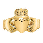 14k Ladies Polished Claddagh Ring