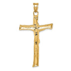 14k Rugged Tree Crucifix Pendant