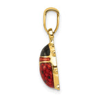 14k Red and Black Enameled Ladybug Charm