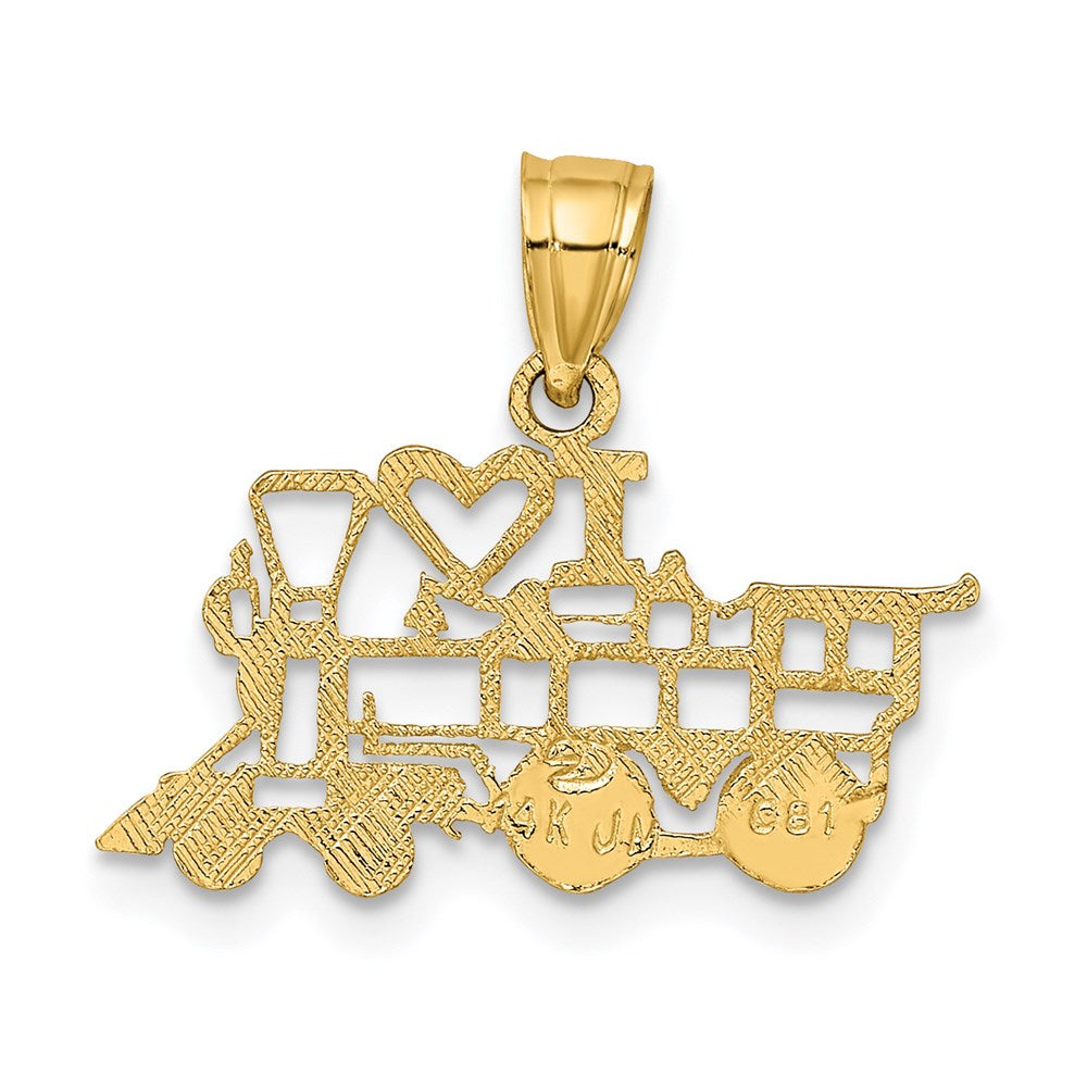 14k I HEART Train Engine Charm