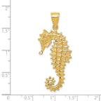 14k 3-D Seahorse Pendant
