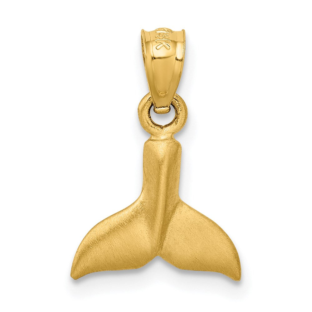 14K 3-D Whale Tail Pendant