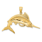 14k Large Marlin Pendant
