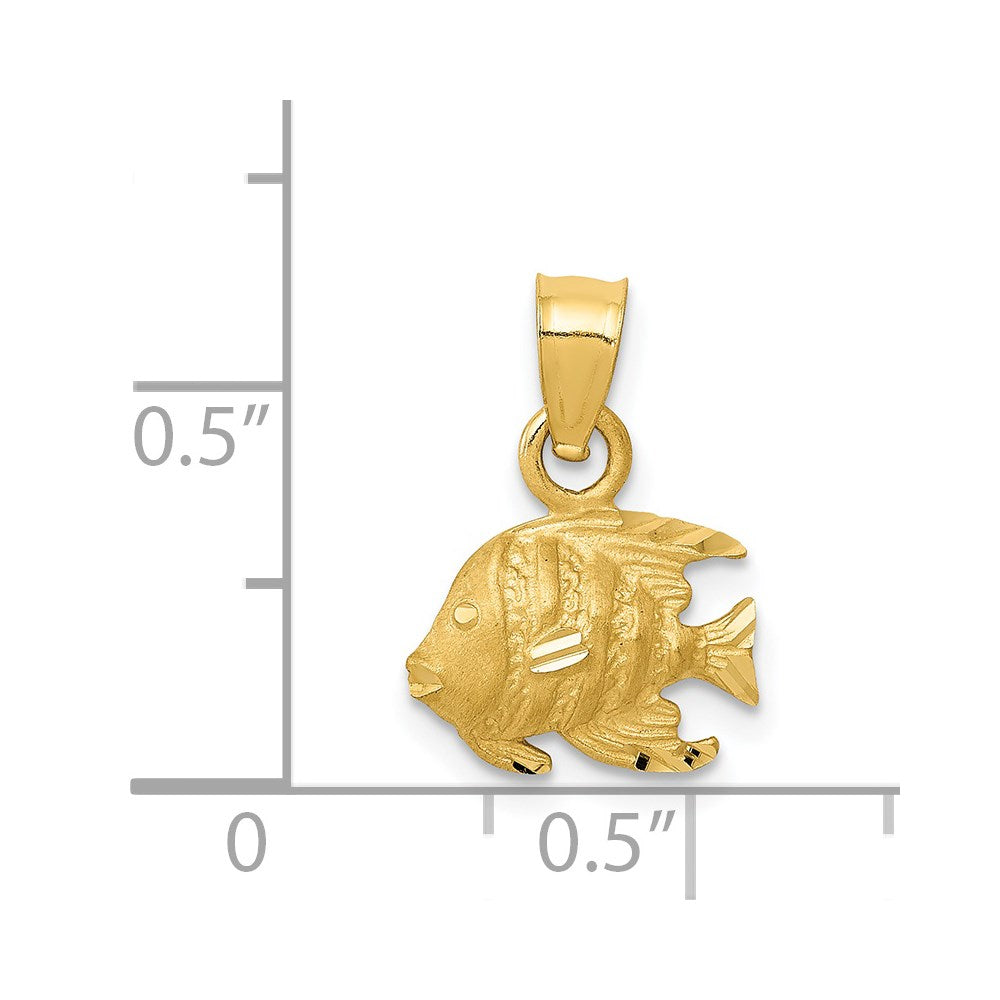14K Bannerfish Pendant