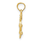 14k Ship Wheel Pendant
