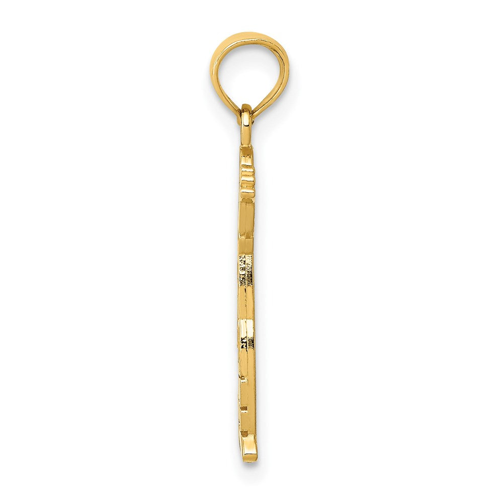 14K Boy Waving Pendant