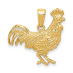 14k Rooster Pendant